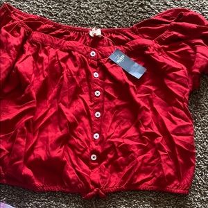 Off the shoulder crop top